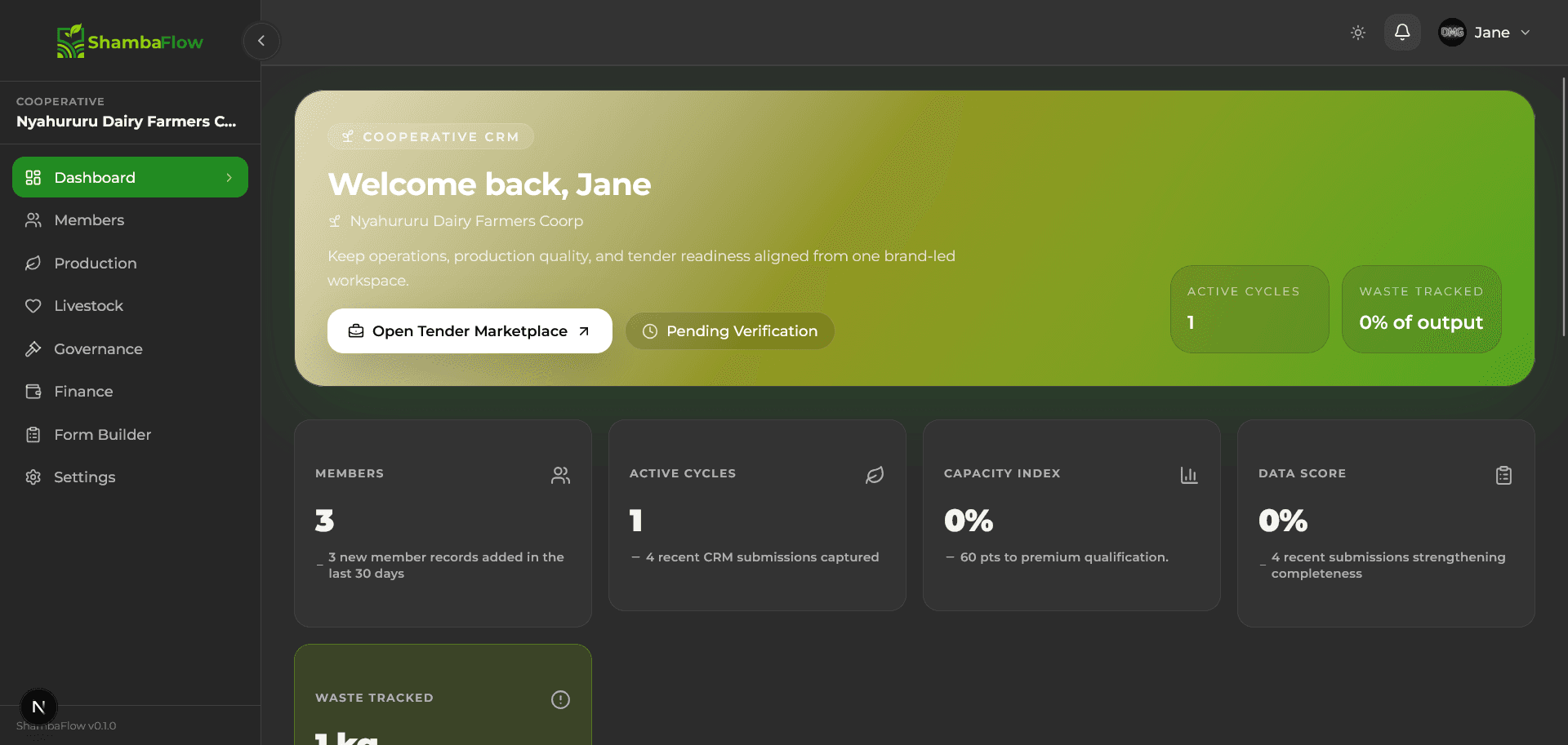 A daily operating system for cooperative teams. dark